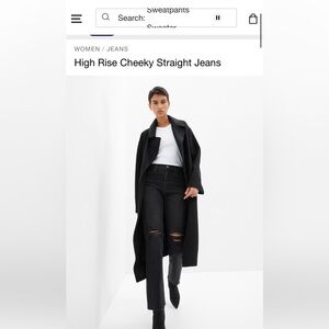 Gap High Rise Cheeky Straight Jeans